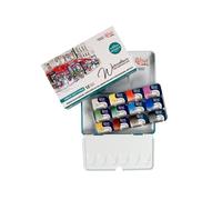 Rosa Gallery Urban Professional Watercolor Paint Set, 12 Water Colors of 2.5 ml, High LightfastnessPaints Kit for Artists, Adult, Lightweight and Portable Metal Case