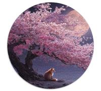Rosa Kirschblüten unter dem Mond, Fuchs 1000pcs (67.5x67.5cm) Puzzle, Lernspiel Impossible Herausforderungsspielzeug Für Erwachsene Teenager