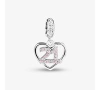 Rosa Lea 21 Pave Heart Dangle Charm AM-2THB004904