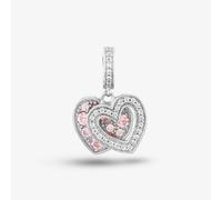 Rosa Lea Double Heart Dangle Charm AM-2THB032004
