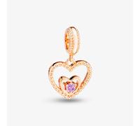 Rosa Lea February Birthstone Heart Dangle Charm AM-2THB004206-Purple