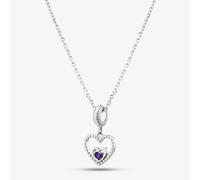 Rosa Lea February Birthstone Heart Dangle Charm Necklace