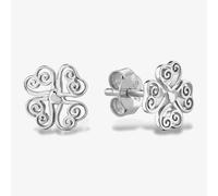 Rosa Lea Filigree Heart Four Leaf Clover Stud Earrings AM-2THB009904
