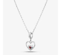 Rosa Lea July Birthstone Heart Dangle Charm Necklace