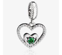 Rosa Lea May Birthstone Heart Dangle Charm AM-2THB004204-Green