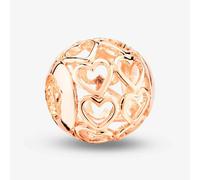 Rosa Lea Openwork Heart Rows Charm AM-2THB008006