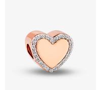 Rosa Lea Pave Edge Heart Charm AM-2THB011606