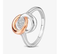 Rosa Lea Pave Intertwined Rings Band BJ-R2745CRG0.5M - 52 (L 1/2)