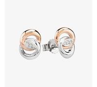Rosa Lea Pave Intertwined Rings Stud Earrings BJ-E2745CRG0.5M
