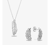 Rosa Lea Pave Leaf Jewellery Set AE-950732NA & AE-950730EA