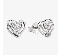 Rosa Lea Pave Wrapped Hearts Stud Earrings BJ-E3132C