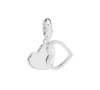 Rosa Lea Two Hearts Dangle Charm - Perfect Sterling Silver Charm for Women | Ideal Valentine's & Mother's Day Gift
