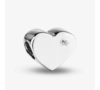 Rosa Lea White Offset Heart Charm AM-2THB001804
