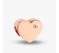Rosa Lea White Offset Heart Charm AM-2THB001806