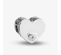 Rosa Lea White Offset Heart Charm AM-2THB005904-White