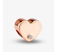 Rosa Lea White Offset Heart Charm AM-2THB006206-White