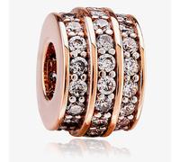 Rosa Lea White Three Row Barrel Charm AM-2THB003606-White