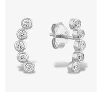 Rosa Lea Women's Bubble Curved Stud Earrings BJ-E2690C in Silver Rosa Lea Silver One Size