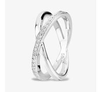 Rosa Lea Women's Double Crossover Half-Eternity Ring BJ-R2786C 58 in Silver | Size: N Rosa Lea Silver N