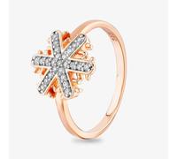 Rosa Lea Women's Snowflake Ring AM-2THB024007 52 in Rose Gold | Size: Q 1/4 Rosa Lea Rose Gold Q 1/4