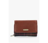 Rosa Leather Brown Classic Tartan French Purse - Brown Leather / One Size