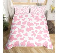 Rosa Leopardenmuster 3D-Druck Bettwäsche-Sets 155x200 Bettzeug Weiche Mikrofaser Kunst 3teilig Bettwäsche mit Leichtläufigem Reißverschluss und 2 Kissenbezüge 80x80 2198-J
