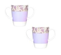 Rosa Lifestyle 2 Handled Lilac Coffee Mug (2 Pack)