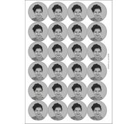 Rosa Parks Circular Matt Paper Stickers A4 Sheet of 24 (Each Sticker is 45mm Diameter)