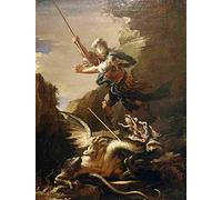 rosa saint george and the dragon Art Poster Print A4