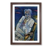 Rosa Schapire by Walter Gramatte Framed Print | A2 Walnut Framed Wall Art | Ready to Hang | Modern Nature Picture | Living Room Bedroom Lounge Office