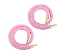 Rosa Velvet Crowd Control Rope with Carabiner Hooks, 2 Pack 180cm/71in, Queue Divider for Hotel, Theater, Events, Stanchion Barrier, Gold Color