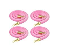 Rosa Velvet Crowd Control Rope with Carabiner Hooks, 4 Pack, 180cm/71in - Queue Divider for Hotel, Theater, Event Spaces - Stylish Barrier for Effective Crowd Management