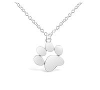 Rosa Vila Dog Paw Print Necklace for Dog Lovers, Dog Jewelry, Puppy Necklaces for Women (Silver Tone)
