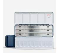Rosa : Watercolour Paint : Empty Metal Case : 21 Full Pans : Indigo