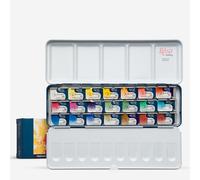 Rosa : Watercolour Paint : Full Pans : Monopigmented Set of 21 : Turquoise Metal Case