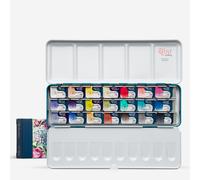 Rosa : Watercolour Paint : Full Pans : Romantic Set of 21 : Indigo Metal Case