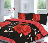 Rosaleen Duvet/Quilt Cover With Pillow Cases Bedding Set Printed Attractive Flower Designs (Single, Lilac)