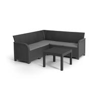Keter Rosalie 5 Seater Garden Corner Lounge Set - Grey - Wilko