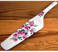 Rosalie Pink Roses Cake Server Fine Bone China Cake Slice Cake Pie Server Hand Decorated in The UK