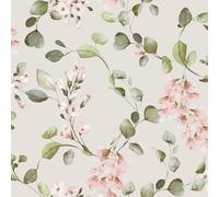 Rosalie Romantic Floral Garden Theme Rose Buds Wallpaper Perfect for Living Rooms, Bedrooms, Dining Rooms Cream/Pink Rasch 260666