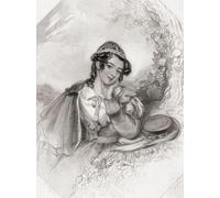 Rosalind. Principal female character from Shakespeare's play As You Like It. From Shakespeare Gallery published c.1840. Poster Print by Ken Welsh (12 x 16)
