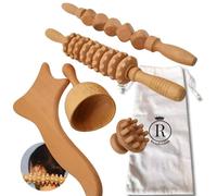 Rosalvision Therapy Kit - 5-in-1 Wood Massage Stick, Anti-Cellulite, Muscle Massage, Guasha, Reducer