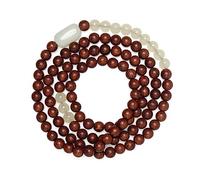 Rosary Beads，Gold Sandalwood Nephrite Bracelet 6Mm Multi Loop Bracelet Vintage Buddha Beads Jewelry for Meditation(Tan)