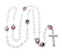 Rosary Catholic Crystal Beads Apostles The Last Supper with Booklet, 7(mm), Crystal Shape, Crystal