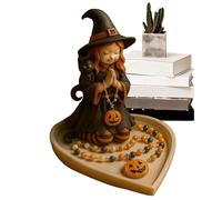 Rosary Holder Catholic - Halloween Girl Rosary Holder,Christian Beads Bracelets Keepsakes Trinket Storage for Women Baptism Friends Family Collection