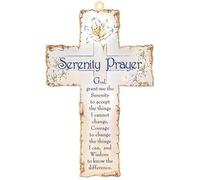 rosarybeads4u Laser Engraved Wood Wooden 6" Crucifix Cross Plaque SERENITY PRAYER