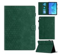 Rosbtib Case for Huawei MediaPad M5 10/10 (Pro) 2018 10.8" Model CMR-AL09/W09/AL19/W19 Case with Stand with Card Slot, Hexagonal Textured Pattern Faux Leather Case For Huawei MediaPad M5 10, Green