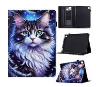 Rosbtib Case for iPad 9th/8th/7th Generation 10.2" 2021/2020/2019 Model, Folio Tablet Protective Cover Stand Case with Card Holder & Wake/Sleep Function & Pen Holder for iPad 10.2, Maine cat