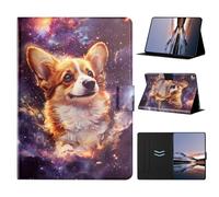 Rosbtib Case for iPad 9th/8th/7th Generation Case 10.2" 2021/2020/2019 Model PU Leather Flip Cover with Multi-Angle Viewing Angles & Card Holder & Magnetic Closure - Corgi