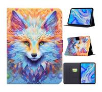Rosbtib Case for iPad (A16) 11th Generation 11" 2025 / iPad 10th Generation 10.9" 2022, PU Leather Flip Cover with Multi-Angle Viewing Angles & Card Holder & Magnetic Closure, Colourful fox